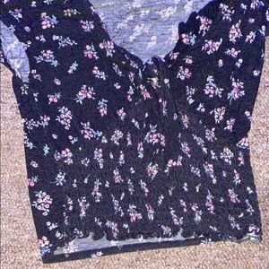 flower print crop top